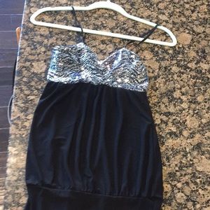 Sexy sequin top dress